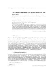 The Weinberg-Witten theorem on massless particles: an ... - PubMan