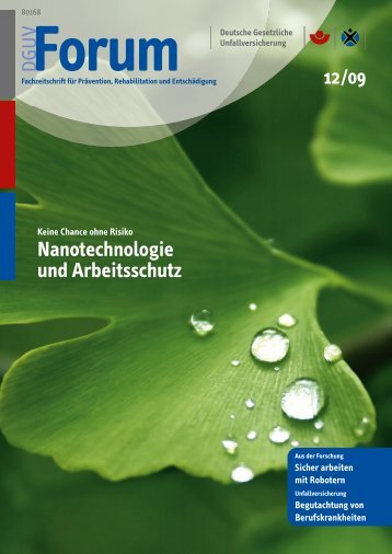 Nanotechnologie und Arbeitsschutz - DGUV Forum