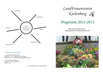 LandFrauenverein Katlenburg Programm 2012-2013