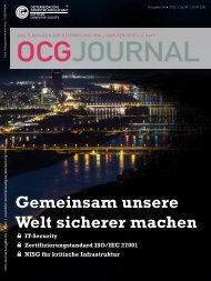 OCG Journal 04/22 Gemeinsam unsere Welt sicherer machen