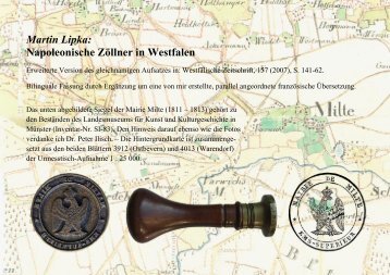 Martin Lipka: Napoleonische Zöllner in Westfalen - Martin Lipka Online