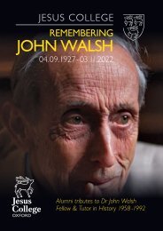 Remembering Dr John Walsh  - Jesus College
