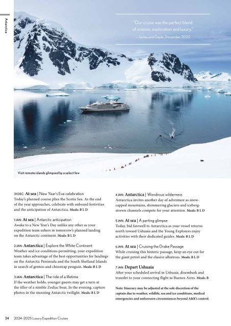 A&K Luxury Expedition Cruising 2024-25