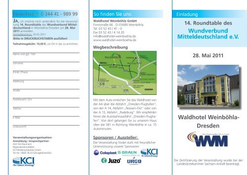 Wundverbund Mitteldeutschland e.V. Waldhotel Weinböhla- Dresden