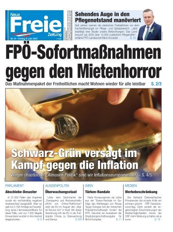 FPÖ-Sofortmaßnahmen gegen den Mietenhorror