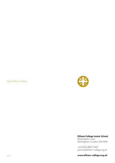 Junior School Welcome Booklet - June 2023