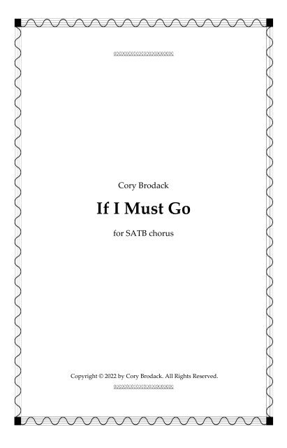 If I Must Go