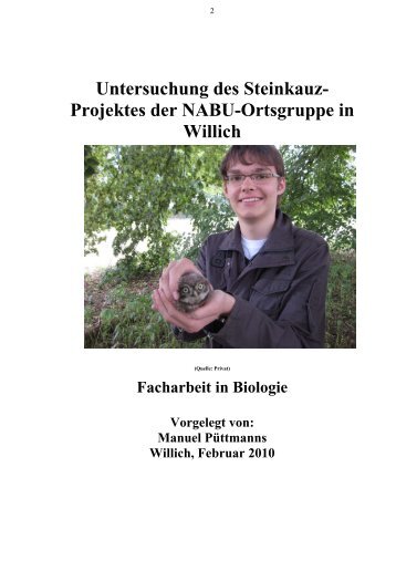 Projektes der NABU-Ortsgruppe in Willich - NABU Willich - T-Online