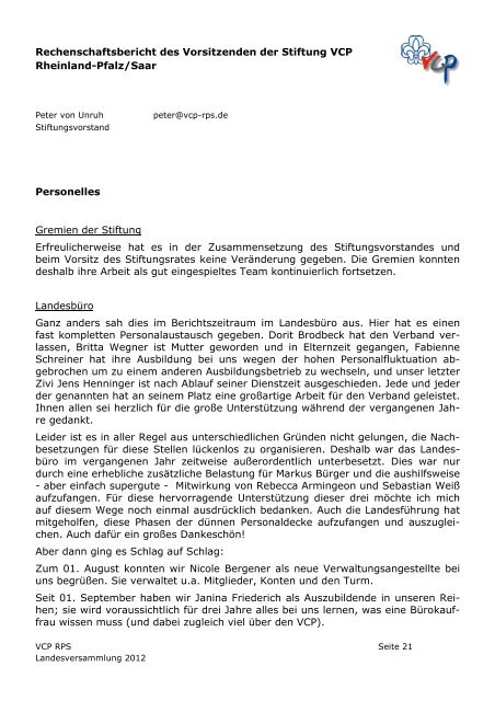 Berichtsheft - PDF - 2012 - VCP Land Rheinland-Pfalz/Saar