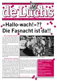 Hallo-wach!»?? Die Fasnacht ist da!! - Fasnachtsgesellschaft Rotkreuz