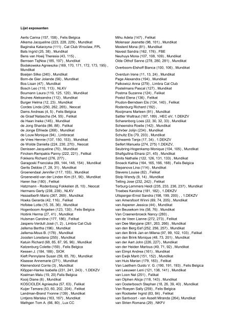 Catalog - 244. 245. Mundikat Int. FIFe Show - BOXTEL 10 & 11 June 2023