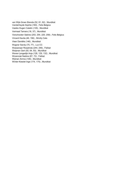 Catalog - 244. 245. Mundikat Int. FIFe Show - BOXTEL 10 & 11 June 2023