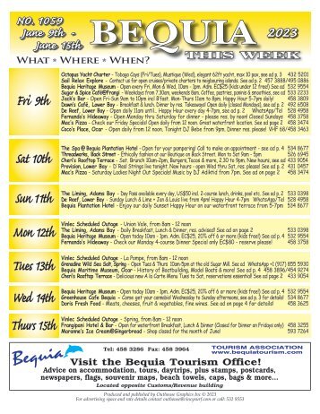 Bequia this Week - 9th June - 15th June 2023