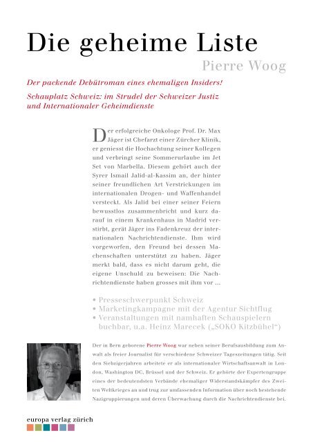 biografie - Europa Verlag Zürich