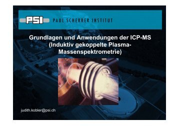 Grundlagen und Anwendungen der ICP-MS (Induktiv ... - AHL