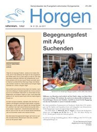 reformiert. - Evangelisch-reformierte Kirchgemeinde Horgen