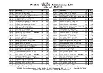 Preisliste Gesamtkatalog 2008 - TIEKIDS