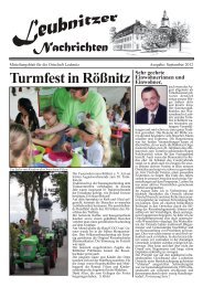 Turmfest in Rößnitz - Mühlenviertel Vogtland