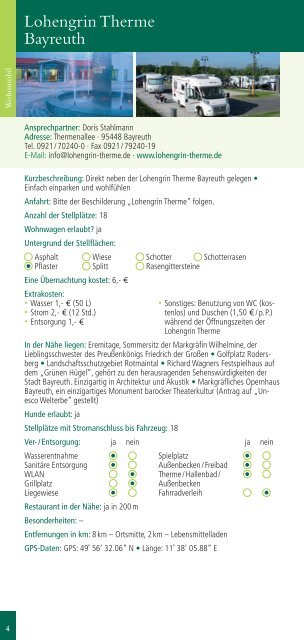 Wohnmobil- und Camping - Das Fichtelgebirge