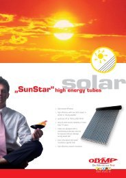 SunStar - high energy solar tubes - Olymp