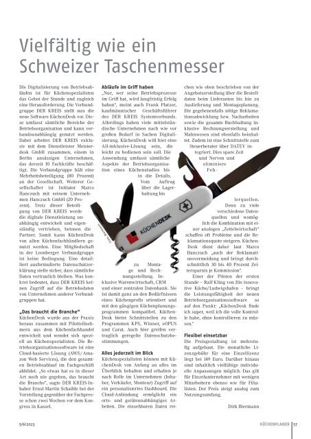 KÜCHENPLANER Magazin 5 / 6 -2023