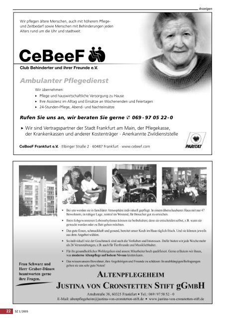 Die gesamte Ausgabe 1/2005 als pdf-Datei - Senioren Zeitschrift ...