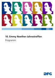 10. Emmy NoetherJJahrestreffen - DFG