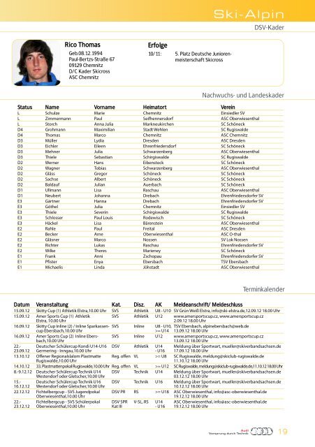 Jahrbuch 2012/2013 - Skiverband Sachsen eV