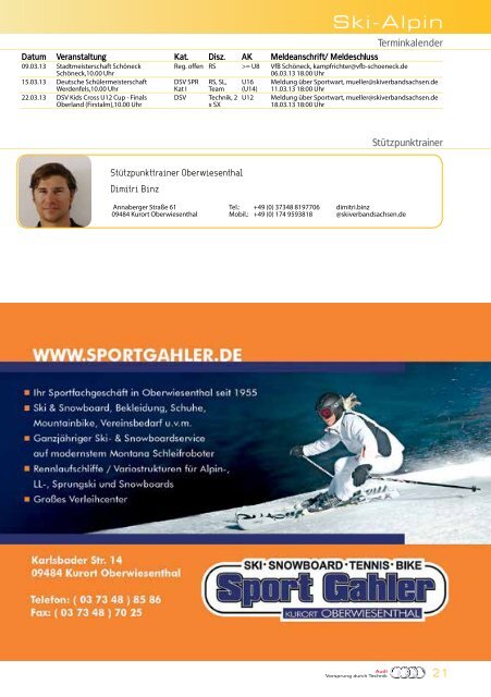 Jahrbuch 2012/2013 - Skiverband Sachsen eV