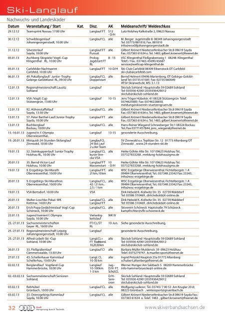 Jahrbuch 2012/2013 - Skiverband Sachsen eV