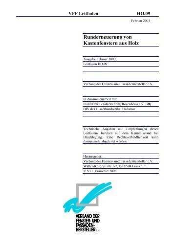 Runderneuerung von Kastenfenstern aus Holz - Verband der Fenster