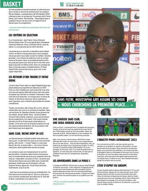 Journal wiwsport n219 - 13 juin 2023