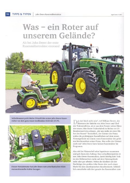 Was — ein Roter auf unserem Gelände? - John Deere und John ...