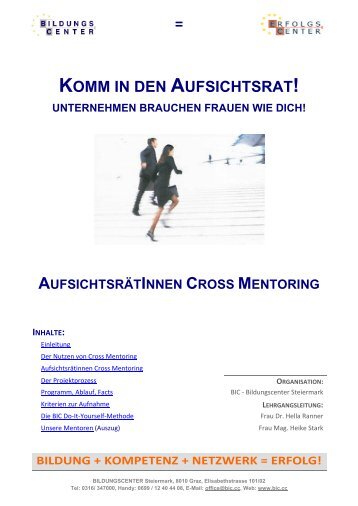 Aufsichtsrätinnen Cross Mentoring - BIC - BILDUNGSCENTER ...