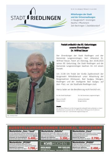 13.06.2023 Amtliches Mitteilungsblatt Riedlingen