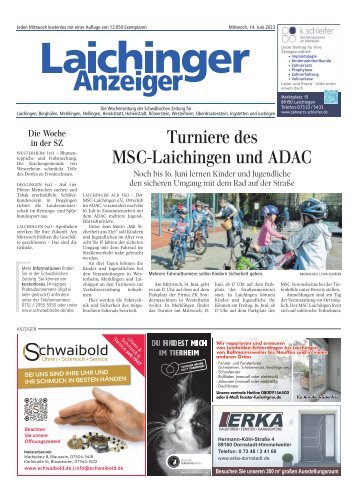 14.06.2023 Laichinger Anzeiger