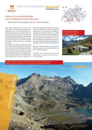 Proposition de Course 06.2023 - Autour et sur les Dents du Midi