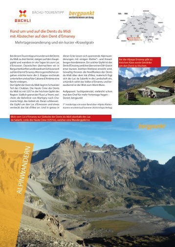 Tourentipp 06.2023 - Rund um und auf die Dents du Midi