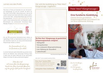 Flyer Peter Hess® - Klangmassage I