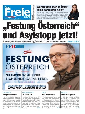 Festung Österreich und Asylstopp jetzt!