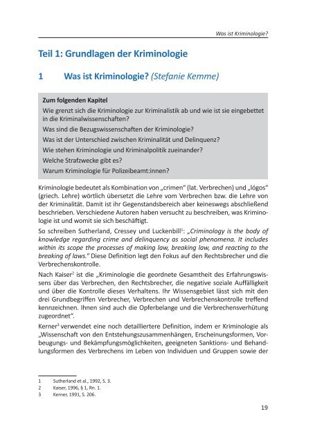 Basislehrbuch Kriminologie - Leseprobe