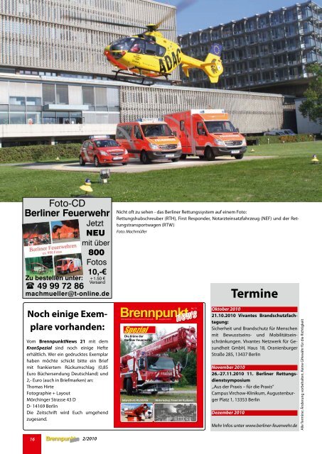 Brennpunkt news Nr. 22 - Feuerwehrmuseum Berlin