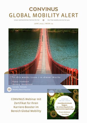 CONVINUS Global Mobility Alert - Week 24.2023