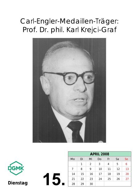 Carl-Engler-Medaillen-Träger: Prof. Dr. rer.nat. Walter Rühl - DGMK