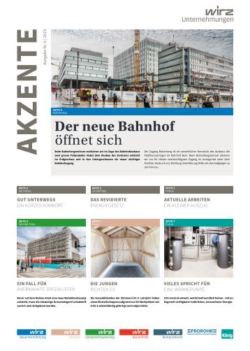 Wirz Unternehmungen Akzente 6 | 2023