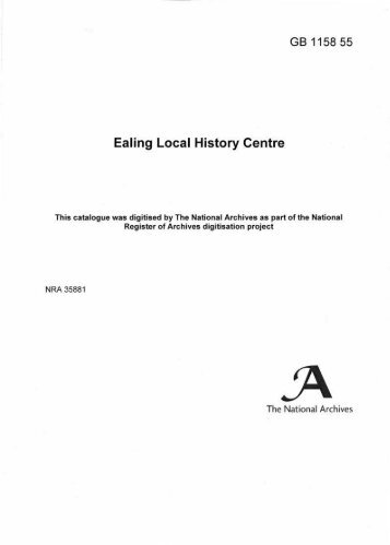 Ealing Local History Centre - The National Archives