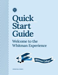 2023 Whitman College Student Welcome Guide International