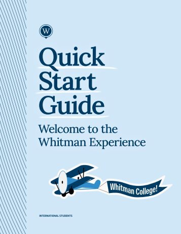 2023 Whitman College Student Welcome Guide International