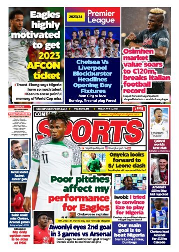 COMPLETE SPORTS - FRIDAY, JUNE 16, 2023