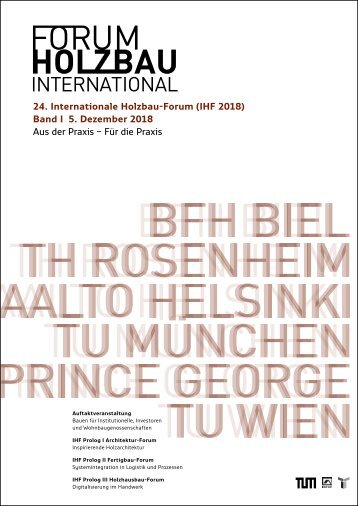 24. Internationales Holzbau-Forum (IHF) - Band I